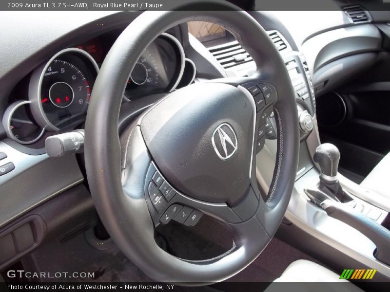 Royal Blue Pearl / Taupe 2009 Acura TL 3.7 SH-AWD