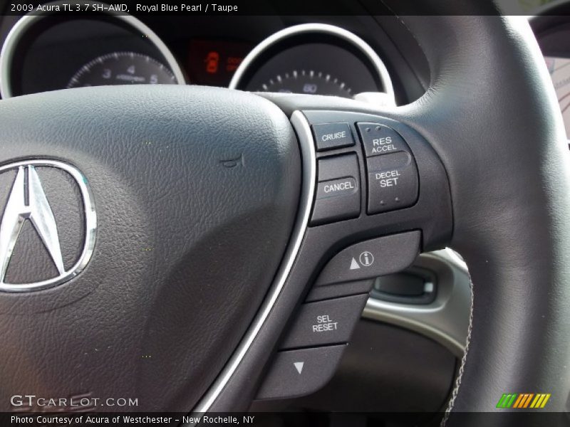 Royal Blue Pearl / Taupe 2009 Acura TL 3.7 SH-AWD