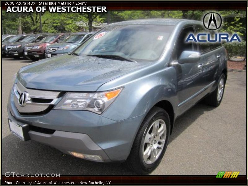 Steel Blue Metallic / Ebony 2008 Acura MDX