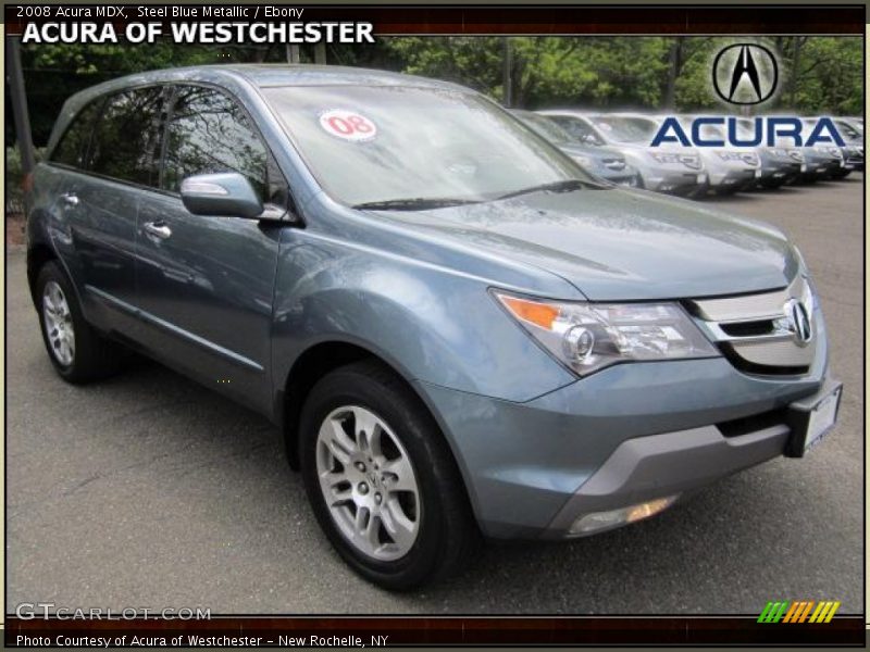 Steel Blue Metallic / Ebony 2008 Acura MDX