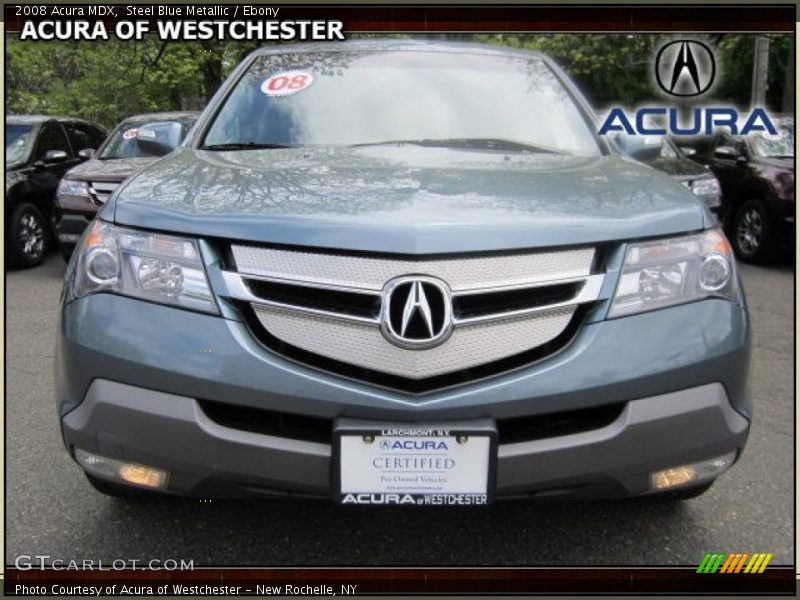 Steel Blue Metallic / Ebony 2008 Acura MDX