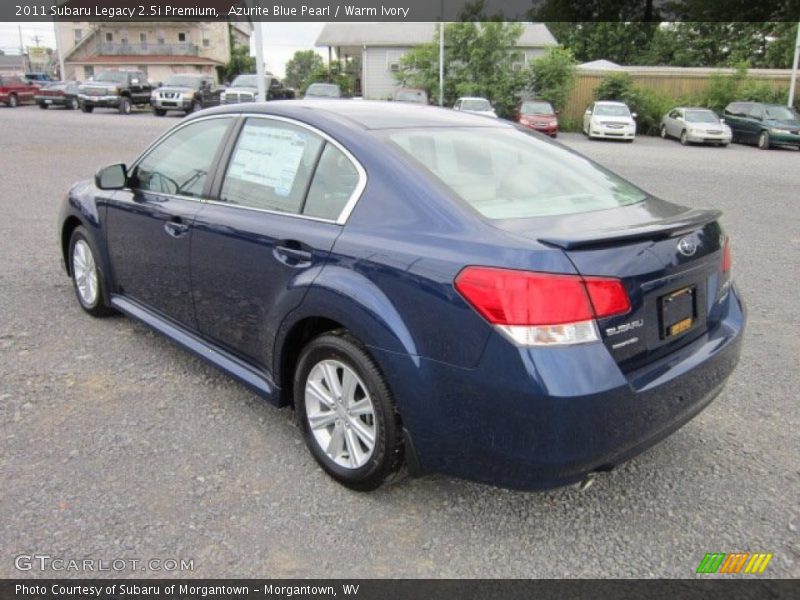 Azurite Blue Pearl / Warm Ivory 2011 Subaru Legacy 2.5i Premium