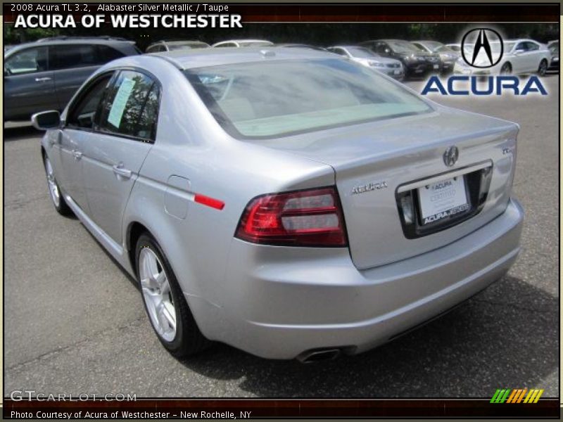 Alabaster Silver Metallic / Taupe 2008 Acura TL 3.2