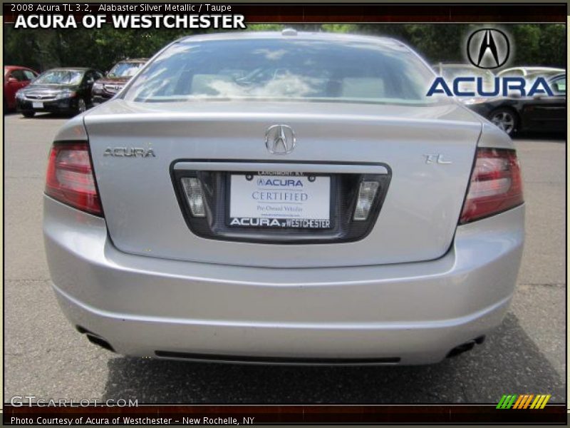 Alabaster Silver Metallic / Taupe 2008 Acura TL 3.2