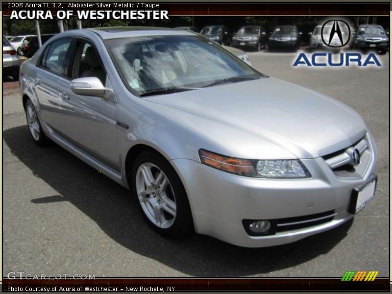 Alabaster Silver Metallic / Taupe 2008 Acura TL 3.2