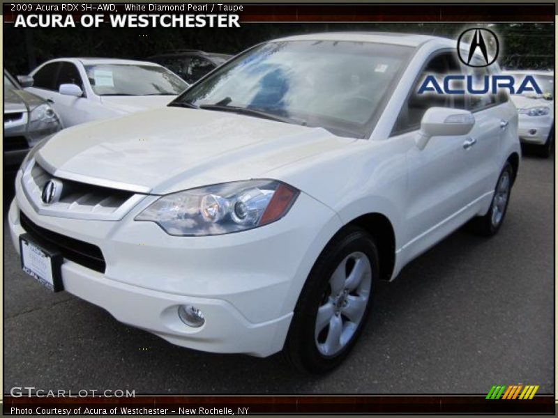 White Diamond Pearl / Taupe 2009 Acura RDX SH-AWD