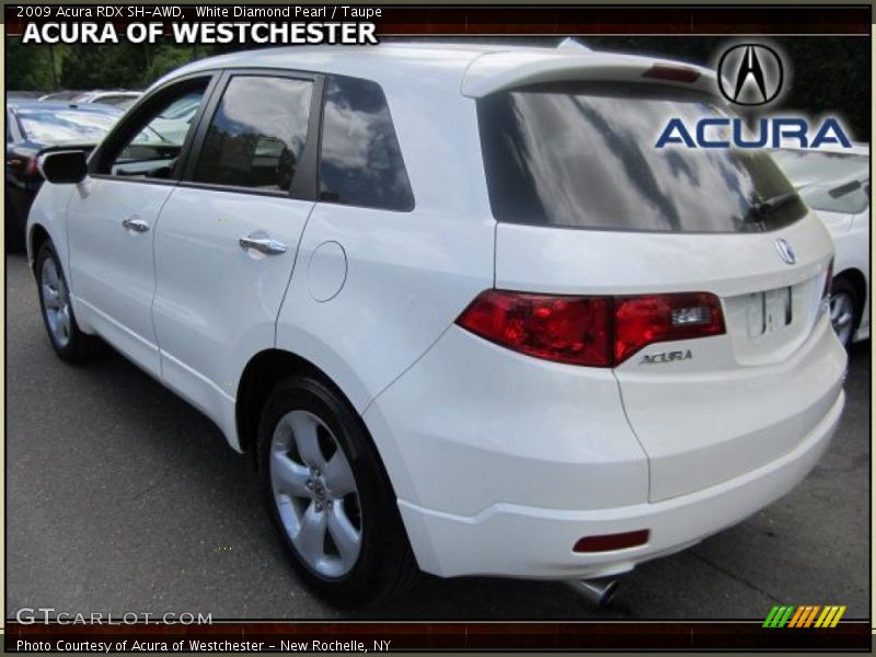 White Diamond Pearl / Taupe 2009 Acura RDX SH-AWD