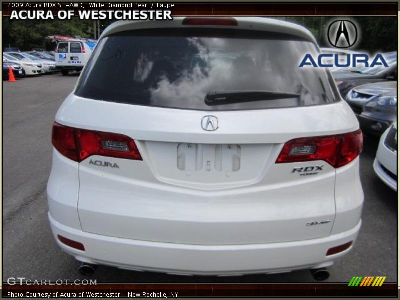 White Diamond Pearl / Taupe 2009 Acura RDX SH-AWD