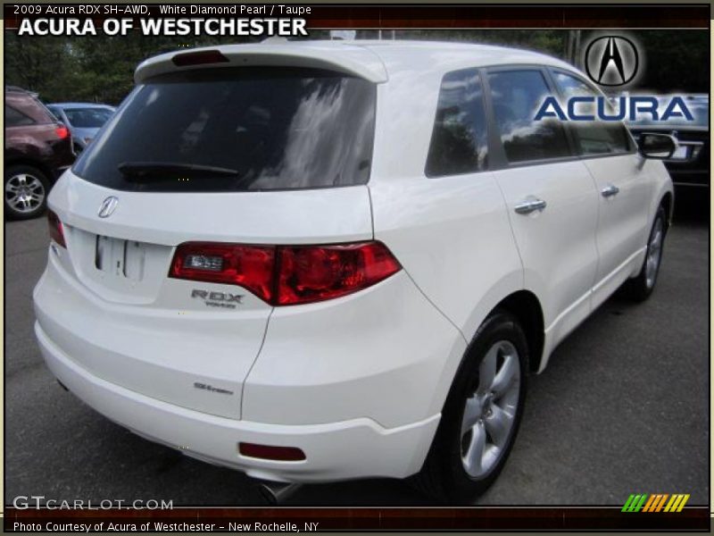 White Diamond Pearl / Taupe 2009 Acura RDX SH-AWD