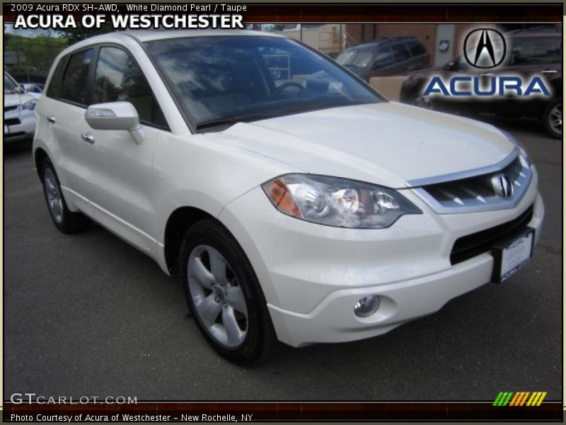 White Diamond Pearl / Taupe 2009 Acura RDX SH-AWD