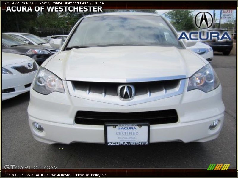 White Diamond Pearl / Taupe 2009 Acura RDX SH-AWD
