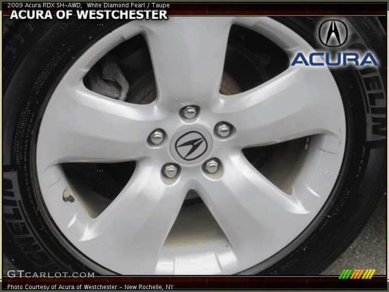 White Diamond Pearl / Taupe 2009 Acura RDX SH-AWD
