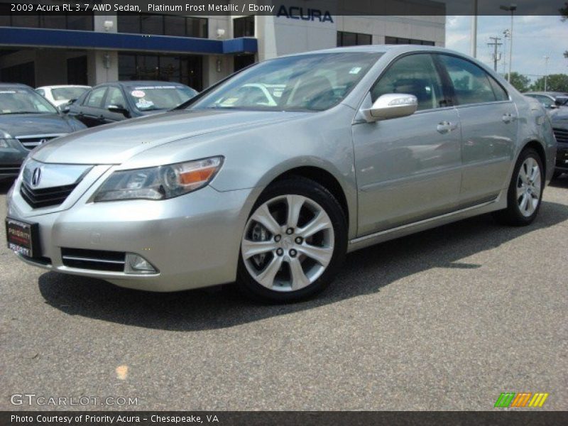 Platinum Frost Metallic / Ebony 2009 Acura RL 3.7 AWD Sedan