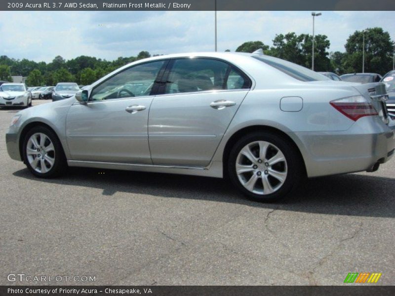 Platinum Frost Metallic / Ebony 2009 Acura RL 3.7 AWD Sedan