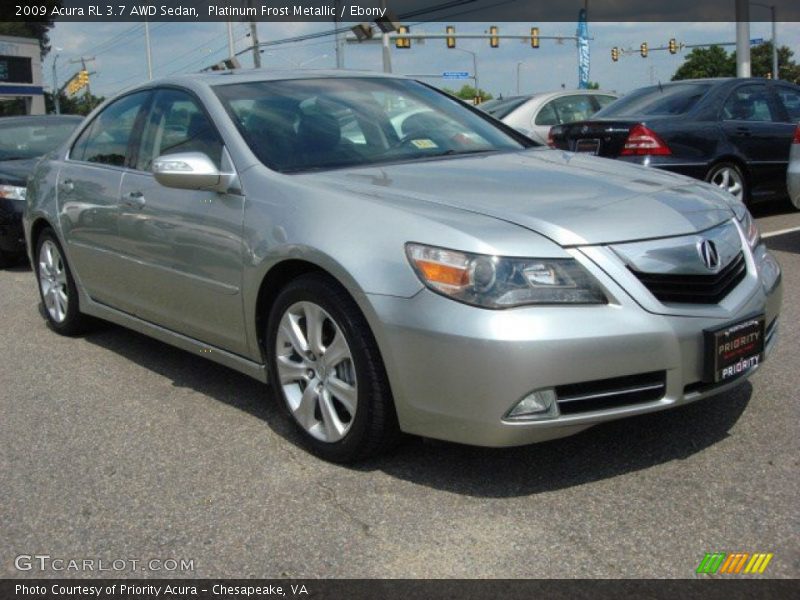 Platinum Frost Metallic / Ebony 2009 Acura RL 3.7 AWD Sedan