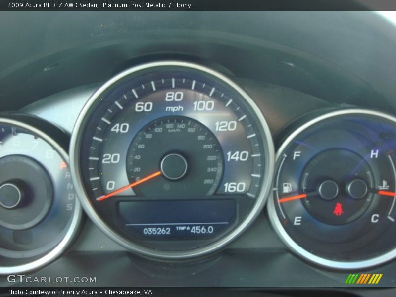 Platinum Frost Metallic / Ebony 2009 Acura RL 3.7 AWD Sedan