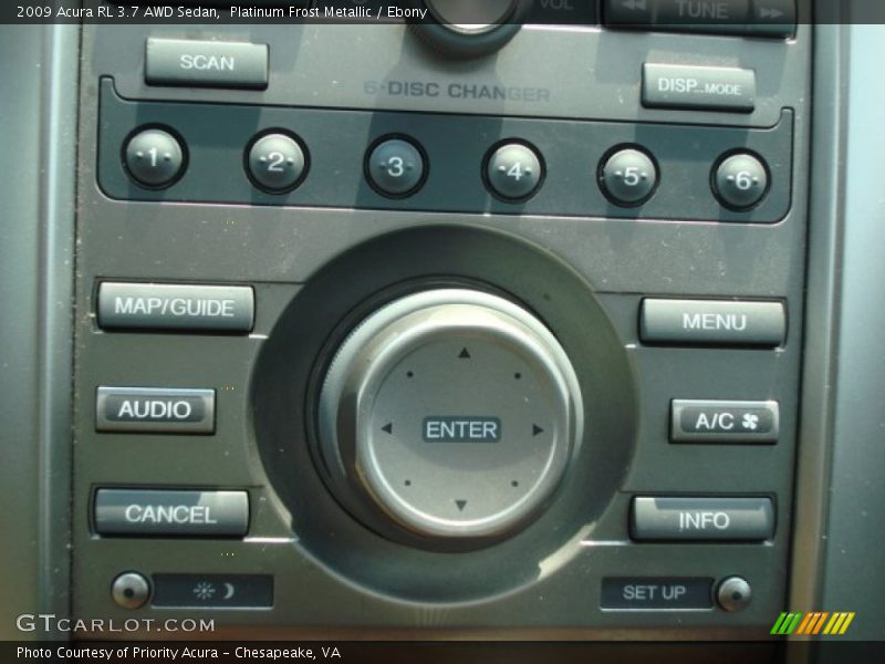 Controls of 2009 RL 3.7 AWD Sedan