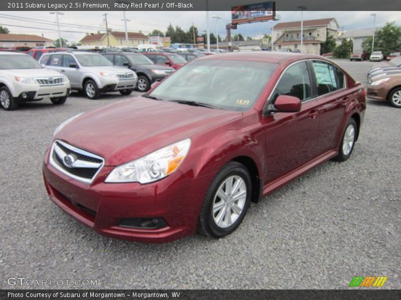 Ruby Red Pearl / Off-Black 2011 Subaru Legacy 2.5i Premium