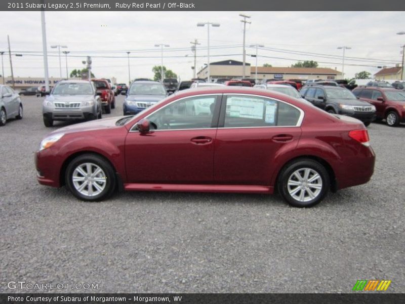 Ruby Red Pearl / Off-Black 2011 Subaru Legacy 2.5i Premium