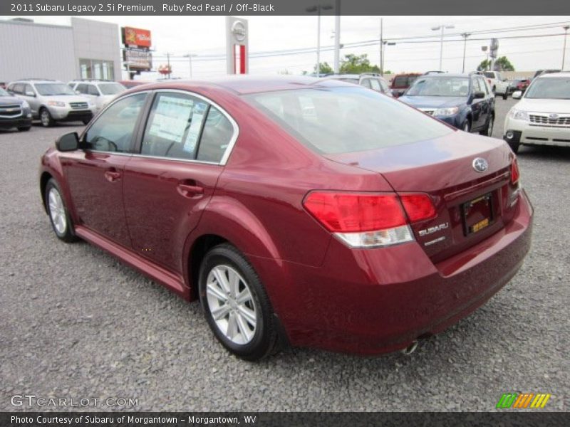 Ruby Red Pearl / Off-Black 2011 Subaru Legacy 2.5i Premium