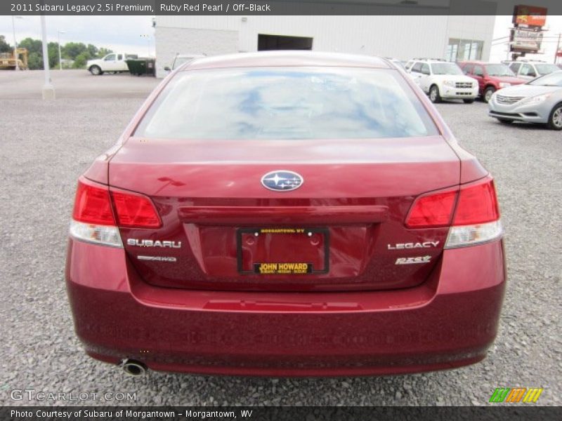 Ruby Red Pearl / Off-Black 2011 Subaru Legacy 2.5i Premium