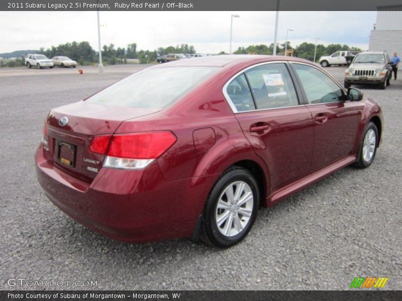 Ruby Red Pearl / Off-Black 2011 Subaru Legacy 2.5i Premium