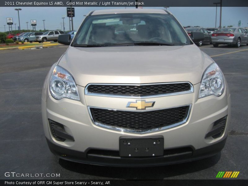 Gold Mist Metallic / Light Titanium/Jet Black 2011 Chevrolet Equinox LS AWD