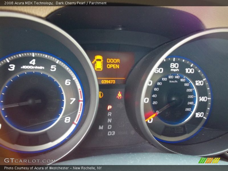Dark Cherry Pearl / Parchment 2008 Acura MDX Technology