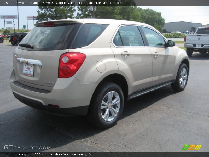 Gold Mist Metallic / Light Titanium/Jet Black 2011 Chevrolet Equinox LS AWD