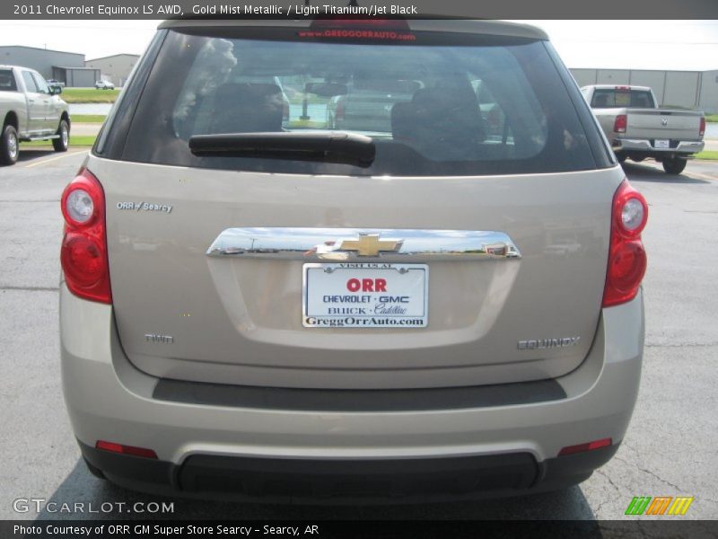 Gold Mist Metallic / Light Titanium/Jet Black 2011 Chevrolet Equinox LS AWD