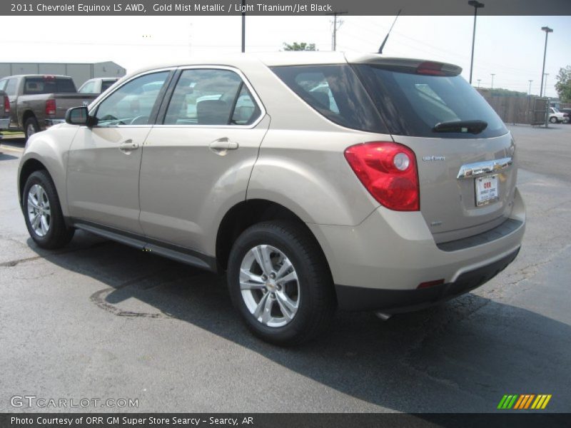 Gold Mist Metallic / Light Titanium/Jet Black 2011 Chevrolet Equinox LS AWD