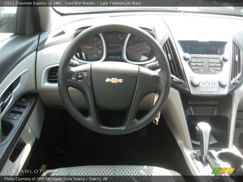 Gold Mist Metallic / Light Titanium/Jet Black 2011 Chevrolet Equinox LS AWD