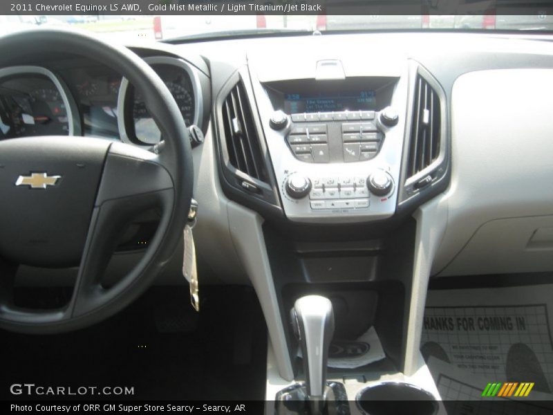 Gold Mist Metallic / Light Titanium/Jet Black 2011 Chevrolet Equinox LS AWD