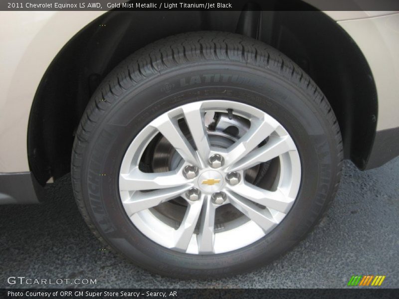 Gold Mist Metallic / Light Titanium/Jet Black 2011 Chevrolet Equinox LS AWD
