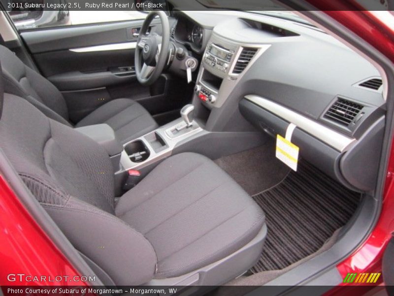  2011 Legacy 2.5i Off-Black Interior