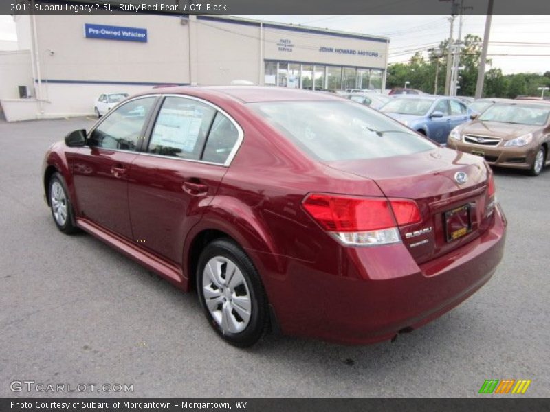 Ruby Red Pearl / Off-Black 2011 Subaru Legacy 2.5i