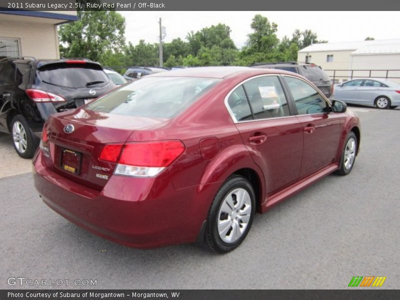 Ruby Red Pearl / Off-Black 2011 Subaru Legacy 2.5i