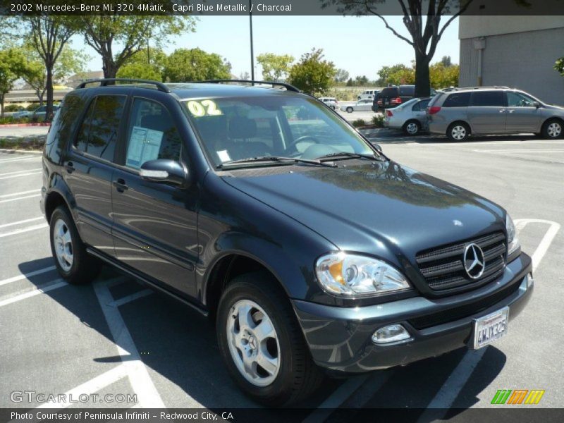 Capri Blue Metallic / Charcoal 2002 Mercedes-Benz ML 320 4Matic