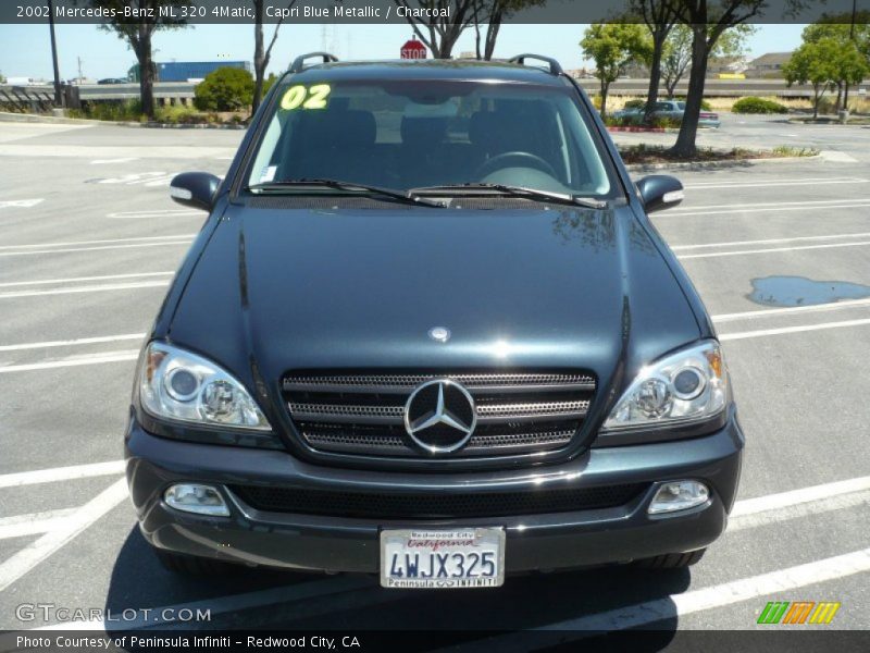 Capri Blue Metallic / Charcoal 2002 Mercedes-Benz ML 320 4Matic