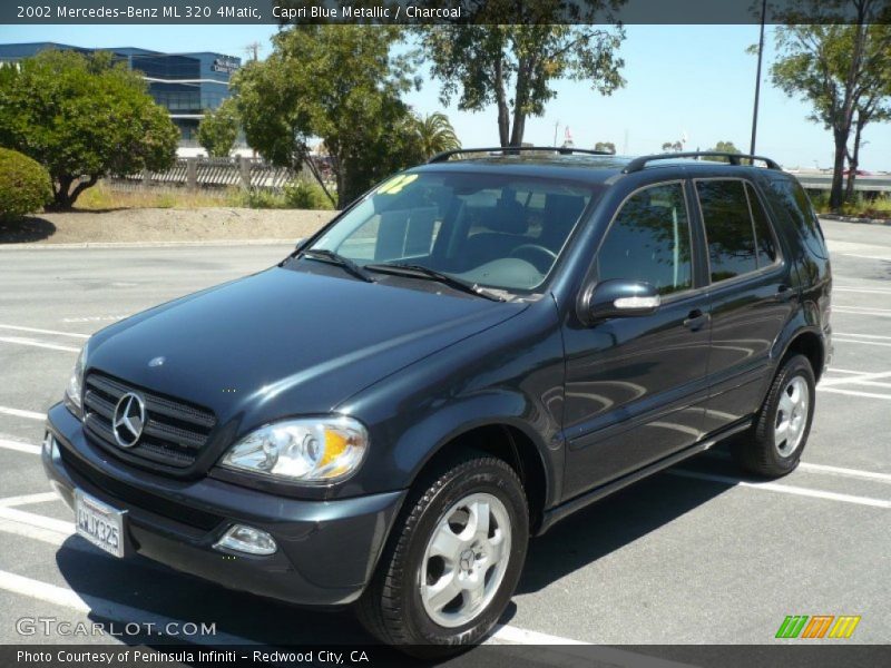 Capri Blue Metallic / Charcoal 2002 Mercedes-Benz ML 320 4Matic