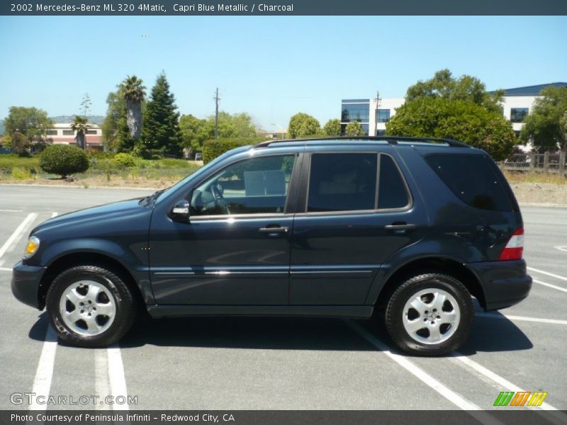 Capri Blue Metallic / Charcoal 2002 Mercedes-Benz ML 320 4Matic