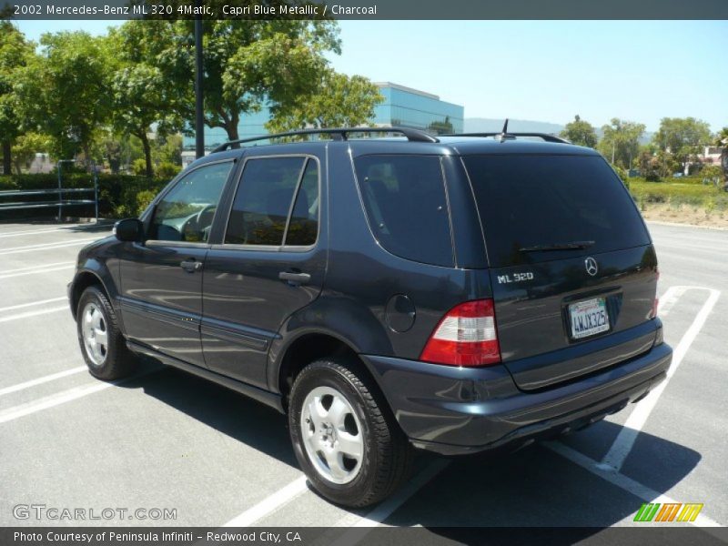 Capri Blue Metallic / Charcoal 2002 Mercedes-Benz ML 320 4Matic