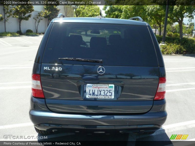 Capri Blue Metallic / Charcoal 2002 Mercedes-Benz ML 320 4Matic