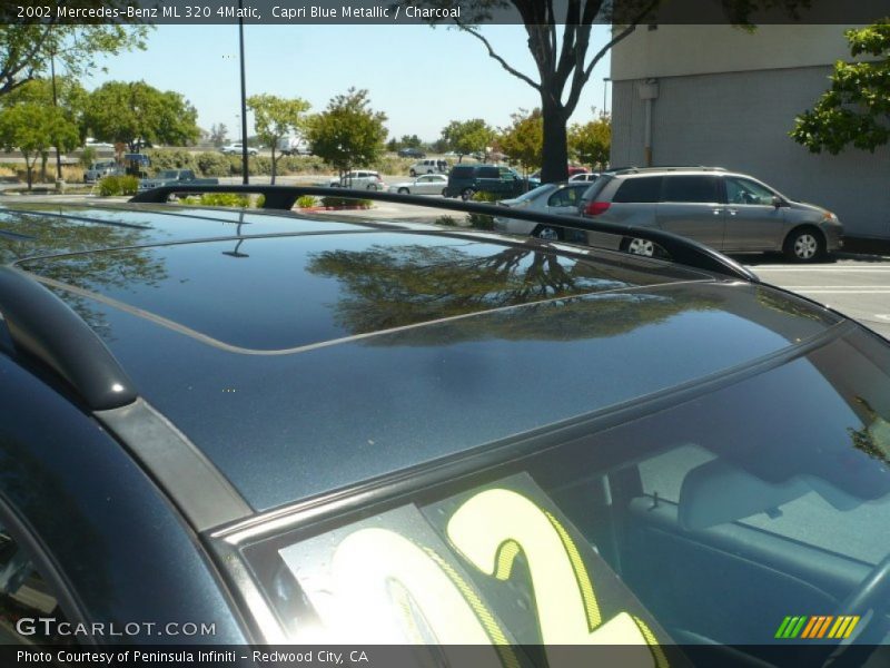Capri Blue Metallic / Charcoal 2002 Mercedes-Benz ML 320 4Matic