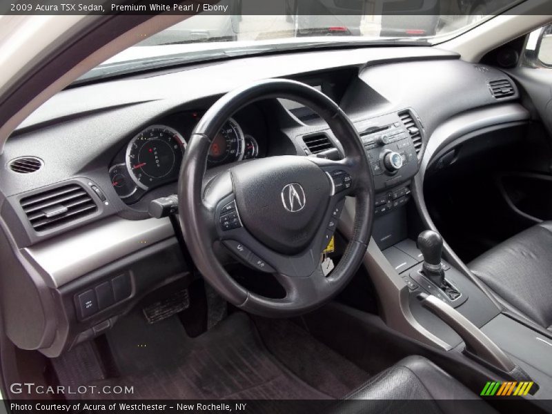 Premium White Pearl / Ebony 2009 Acura TSX Sedan