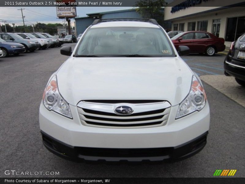 Satin White Pearl / Warm Ivory 2011 Subaru Outback 2.5i Wagon