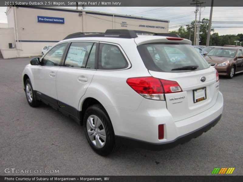Satin White Pearl / Warm Ivory 2011 Subaru Outback 2.5i Wagon