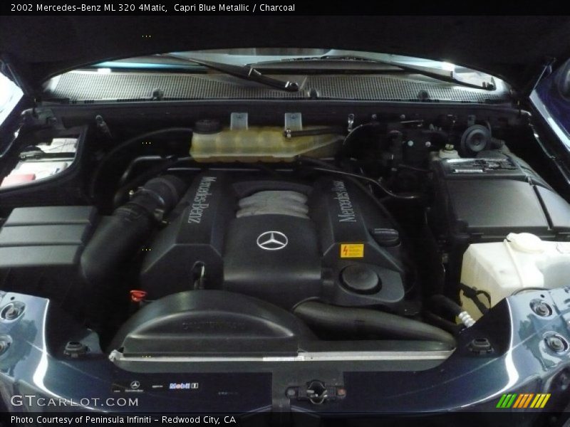 Capri Blue Metallic / Charcoal 2002 Mercedes-Benz ML 320 4Matic