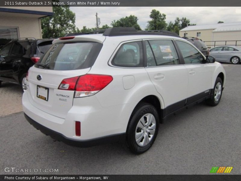 Satin White Pearl / Warm Ivory 2011 Subaru Outback 2.5i Wagon