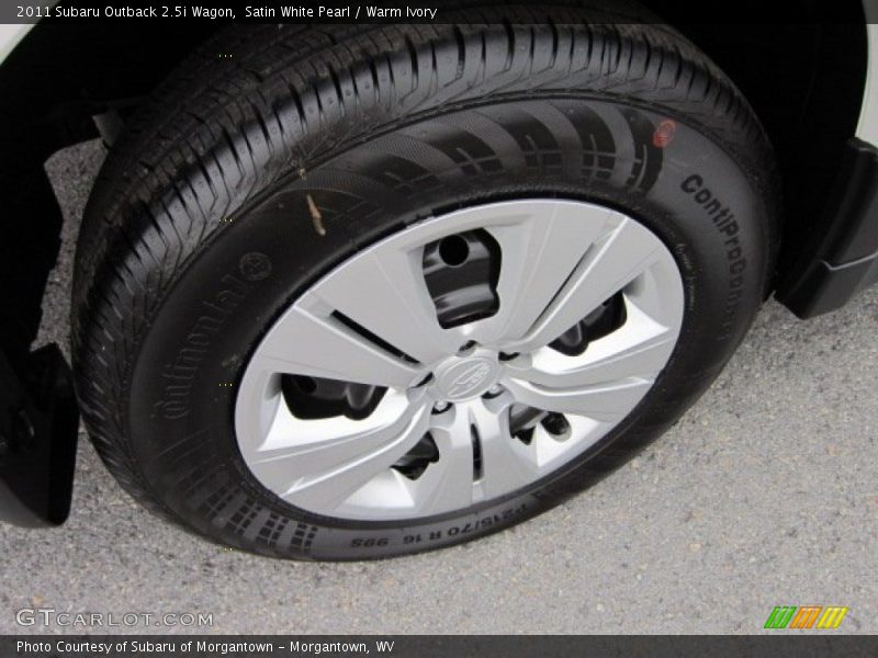 Satin White Pearl / Warm Ivory 2011 Subaru Outback 2.5i Wagon